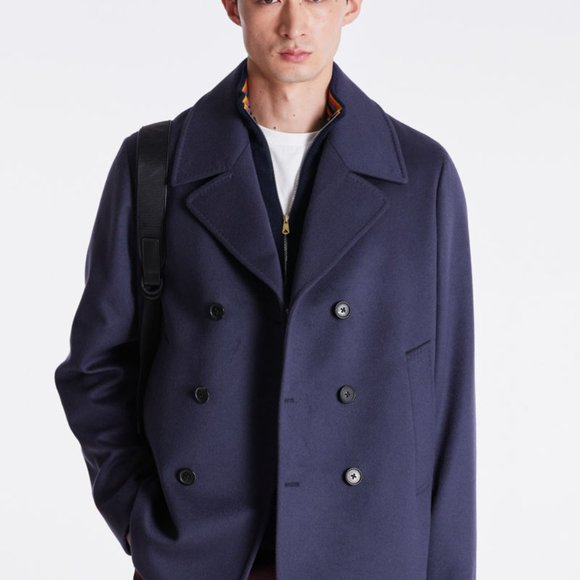 Paul Smith Wool-Cashmere Pea Coat - Picture 8 of 10